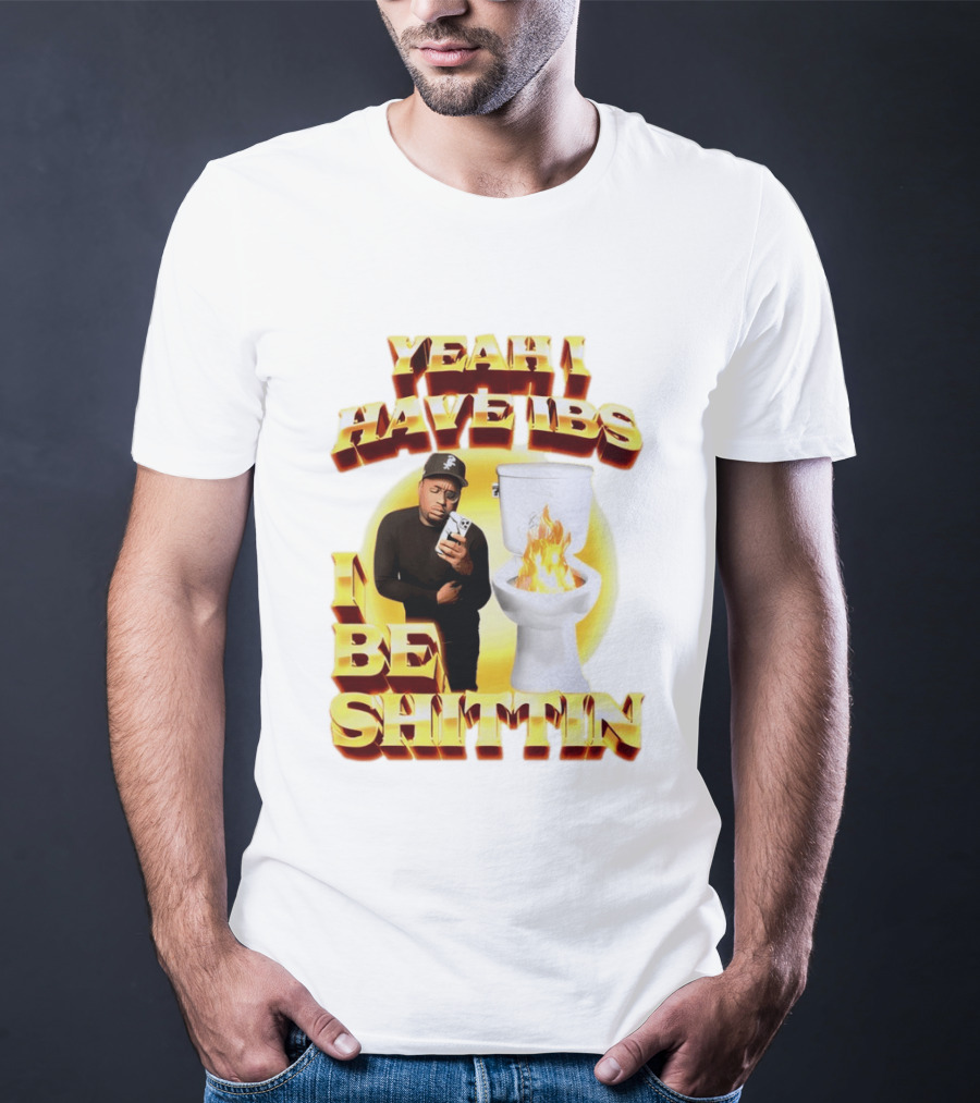 Yeah I Have IBS I Be Shittin 90s Bootleg Style With Fire Toilet And Phone Guy T-Shirt