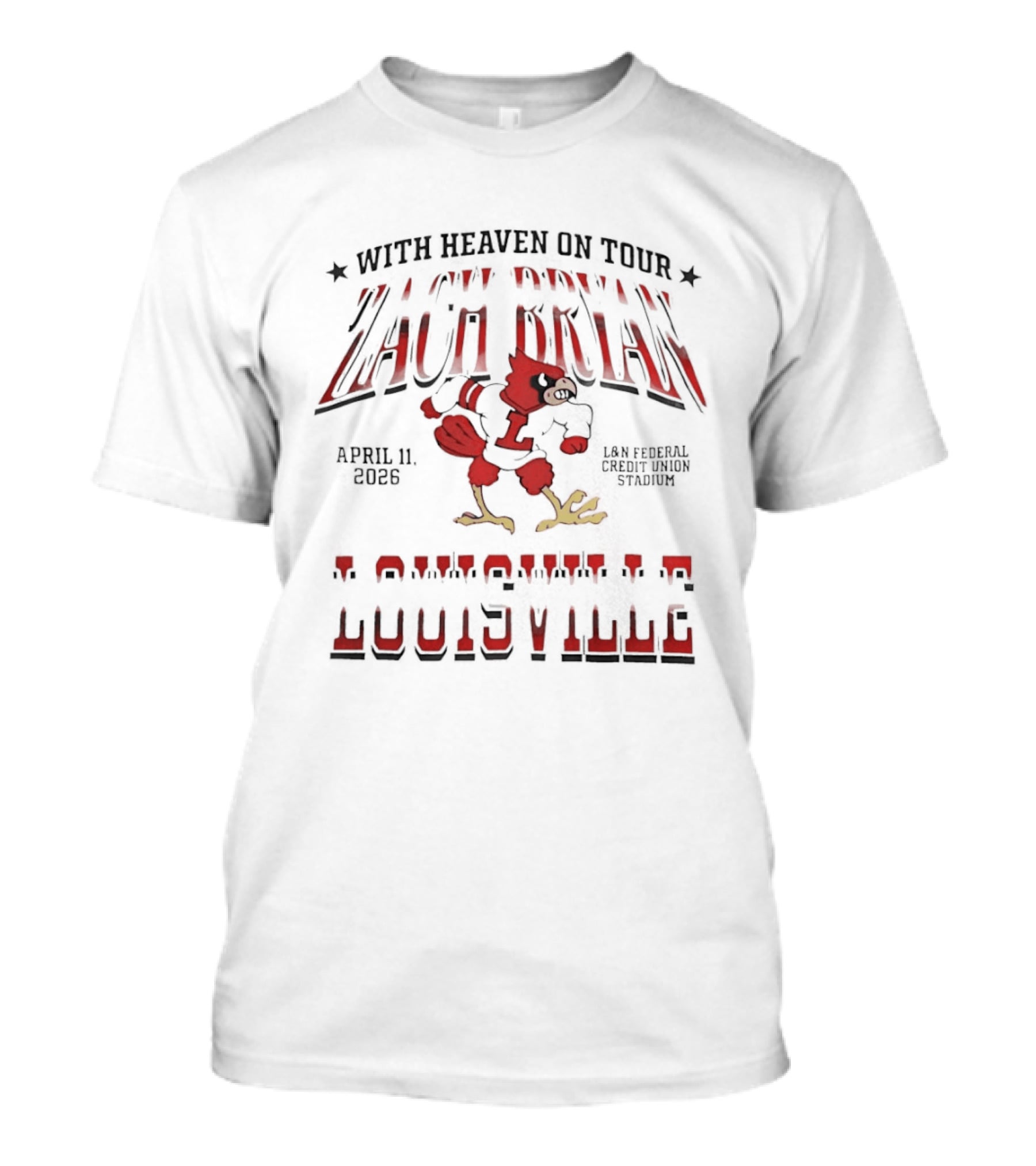 Zach Bryan With Heaven On Tour Louisville Cardinals Kentucky Exclusive 2026 T-Shirt