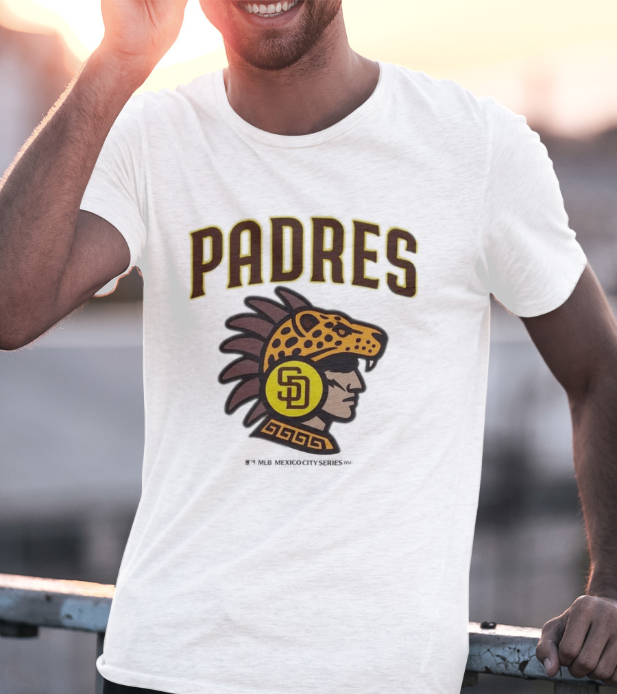 San Diego Padres MLB Mexico City Series 2026 Aztec Jaguar Warrior T-Shirt