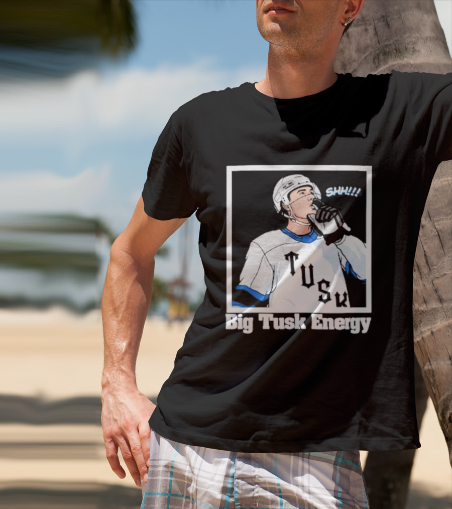 Big Tusk Energy Sip Hockey Tusk Player T-Shirt