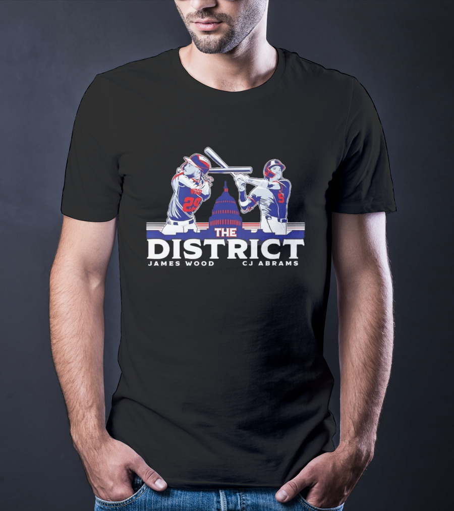 The District James Wood 29 CJ Abrams 5 Baseball Capitol Building T-Shirt