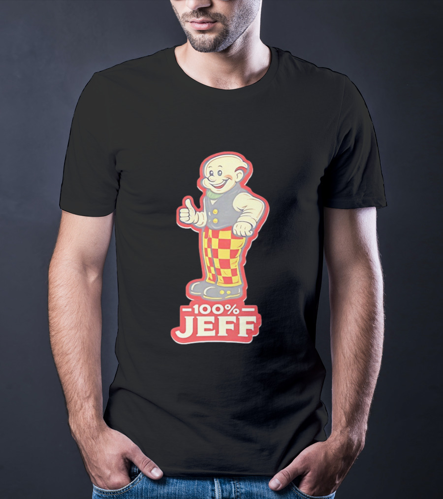 100 Percent Jeff Thumbs Up Character Checker Pants T-Shirt