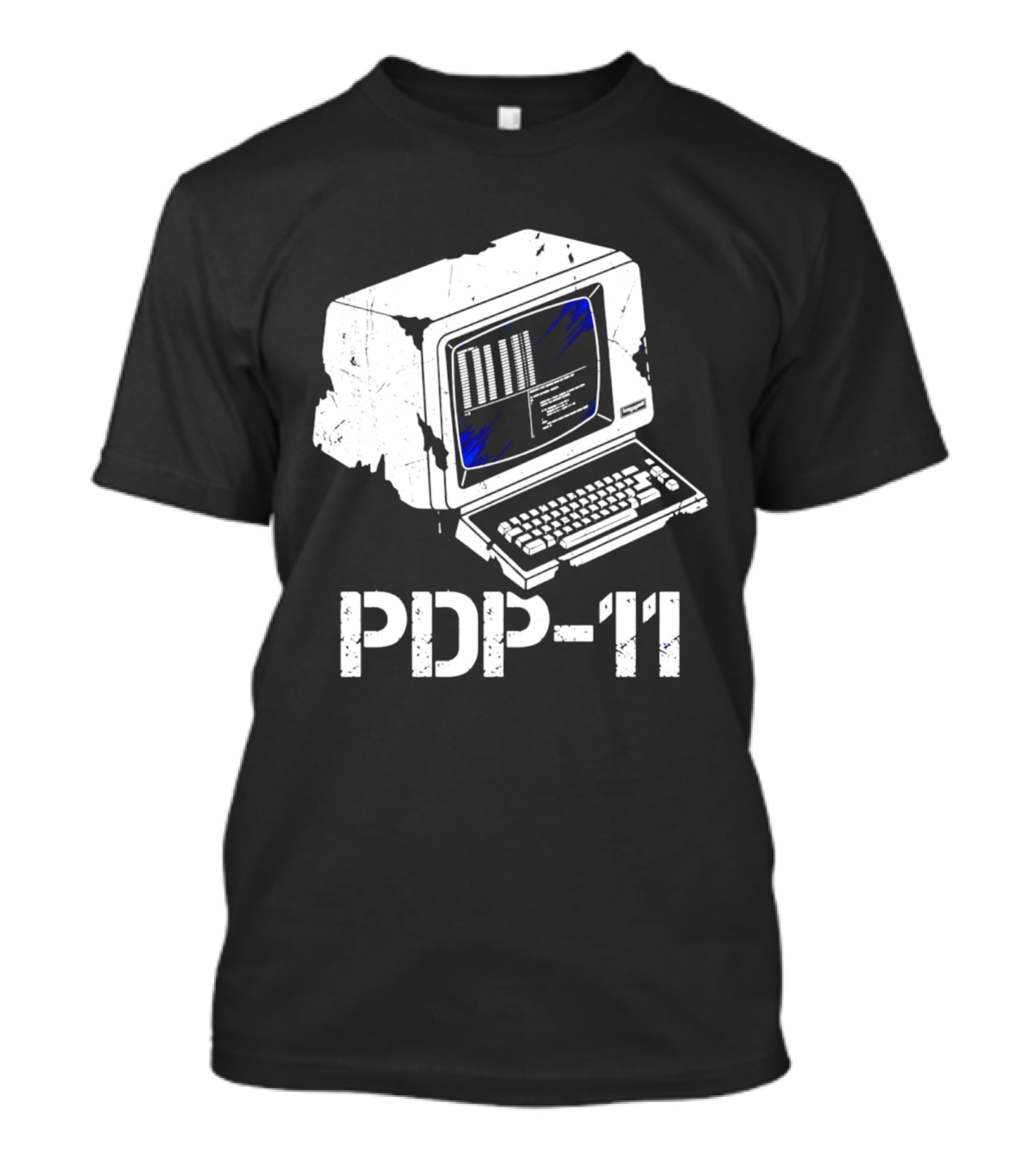 PDP 11 Vintage Computer Terminal Retro Distressed T-Shirt