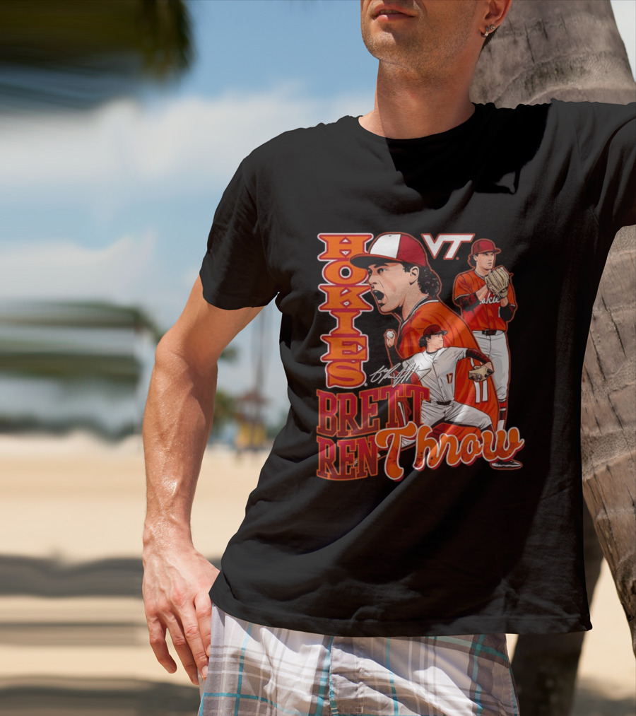Hokies Brett Renfrow VT Baseball Brett Renthrow T-Shirt
