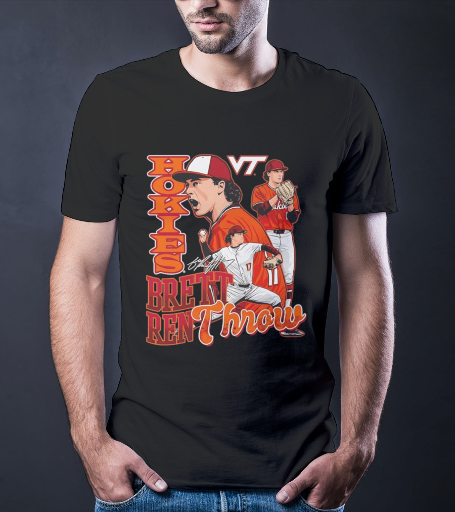 Hokies Brett Renfrow VT Baseball Brett Renthrow T-Shirt