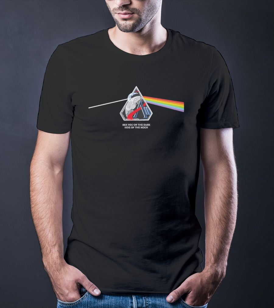 See You On The Dark Side Of The Moon Apollo 11 NASA Rainbow Triangle T-Shirt