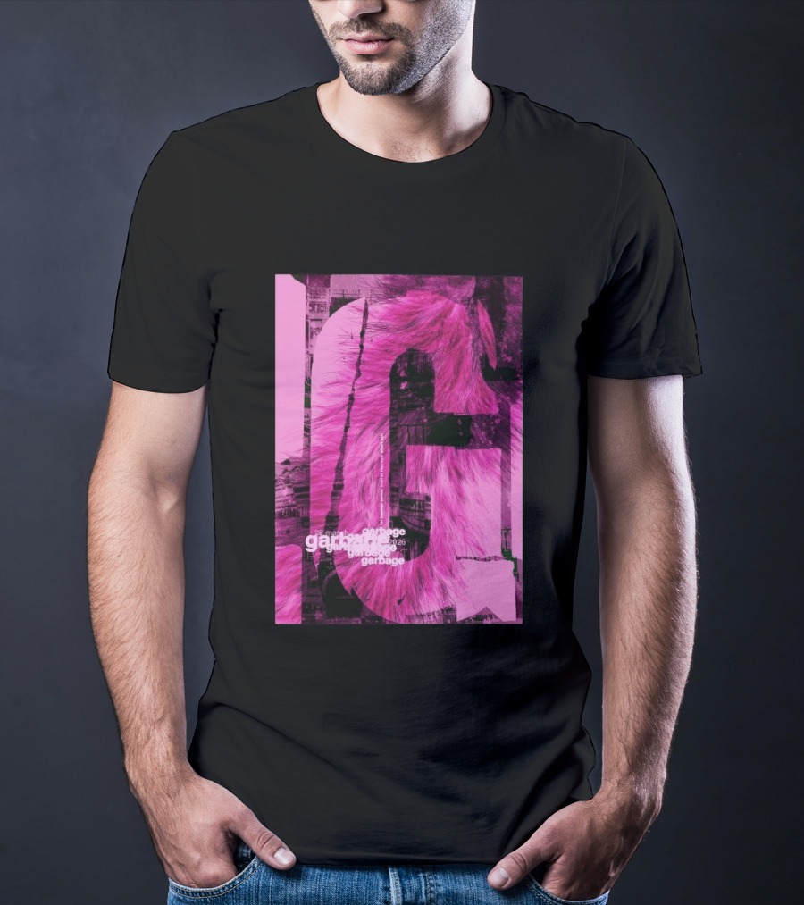 Garbage Royal Albert Hall April 2026 Tour Pink Fur T-Shirt