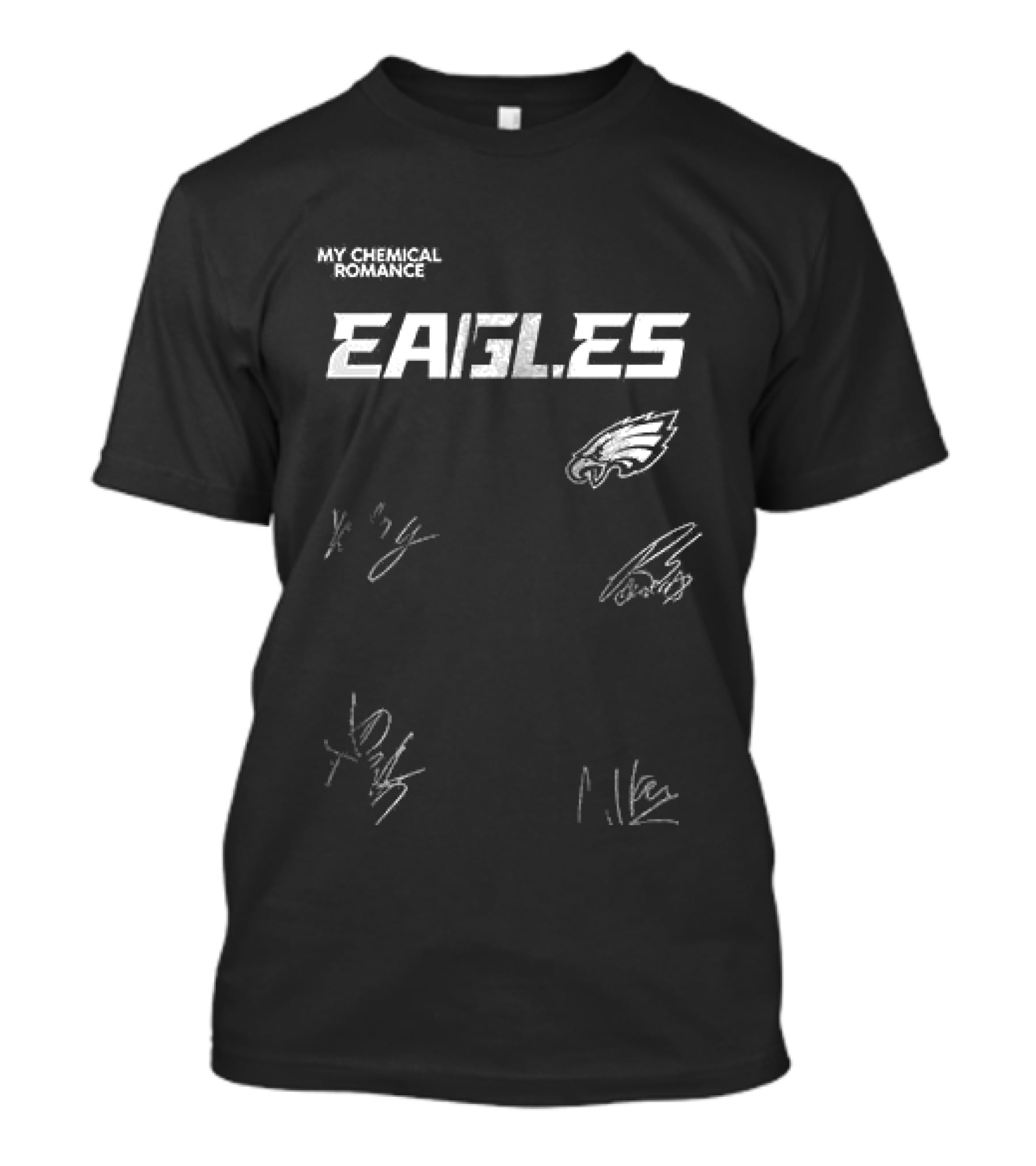 My Chemical Romance Eagles Signatures Collaboration Long Live The Black Parade Tour T-Shirt