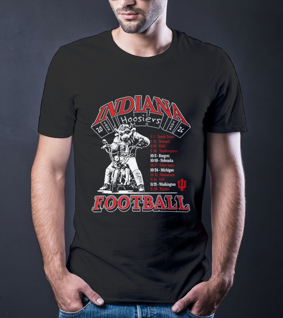 Indiana Hoosiers 2026 Football Schedule T-Shirt