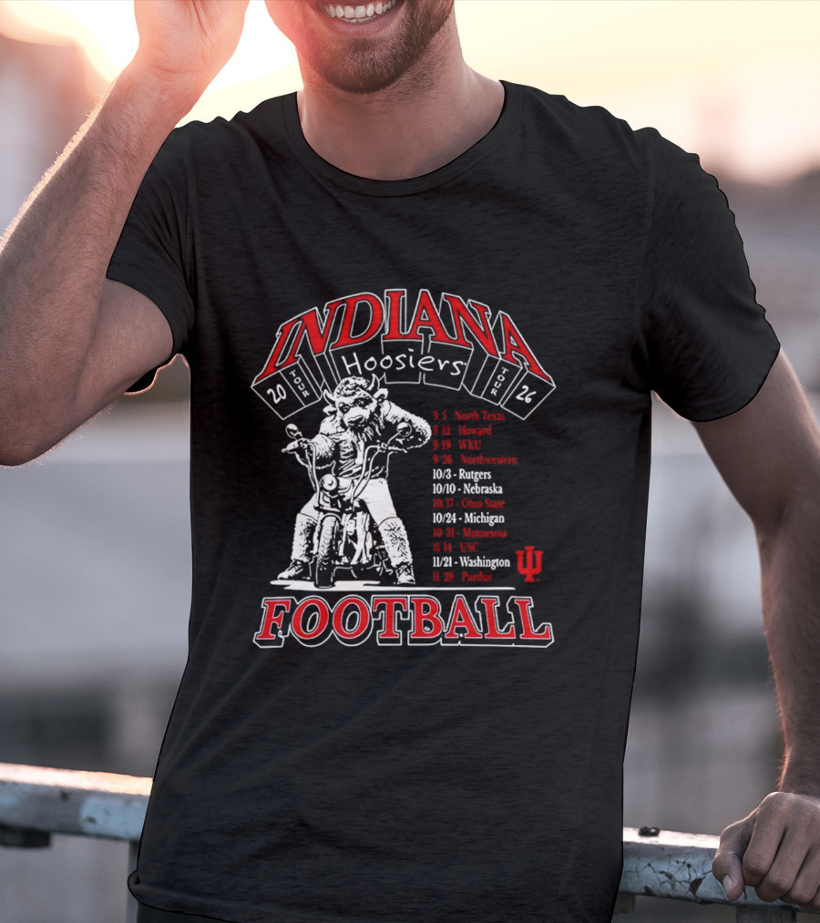 Indiana Hoosiers 2026 Football Schedule T-Shirt