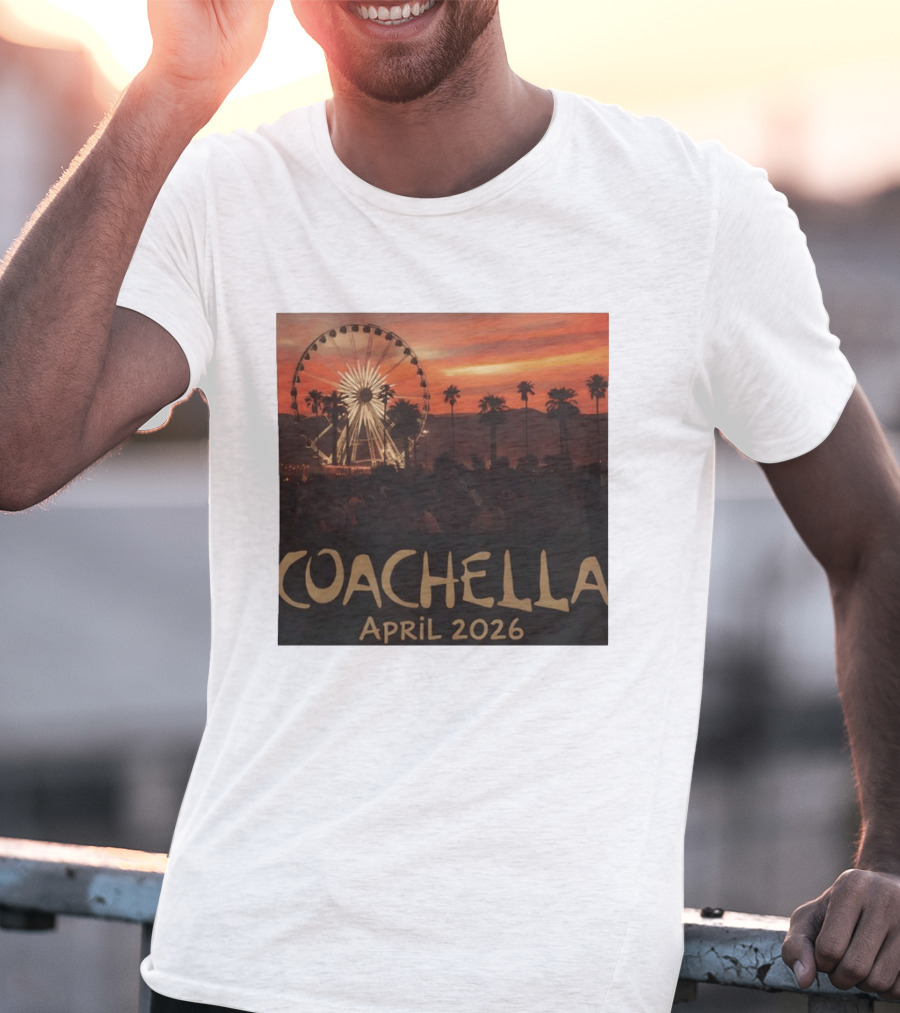 Coachella April 2026 Festival Sunset Ferris Wheel T-Shirt