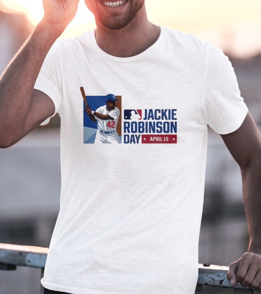 Jackie Robinson Day April 15 MLB 42 Iconic Baseball Legend T-Shirt