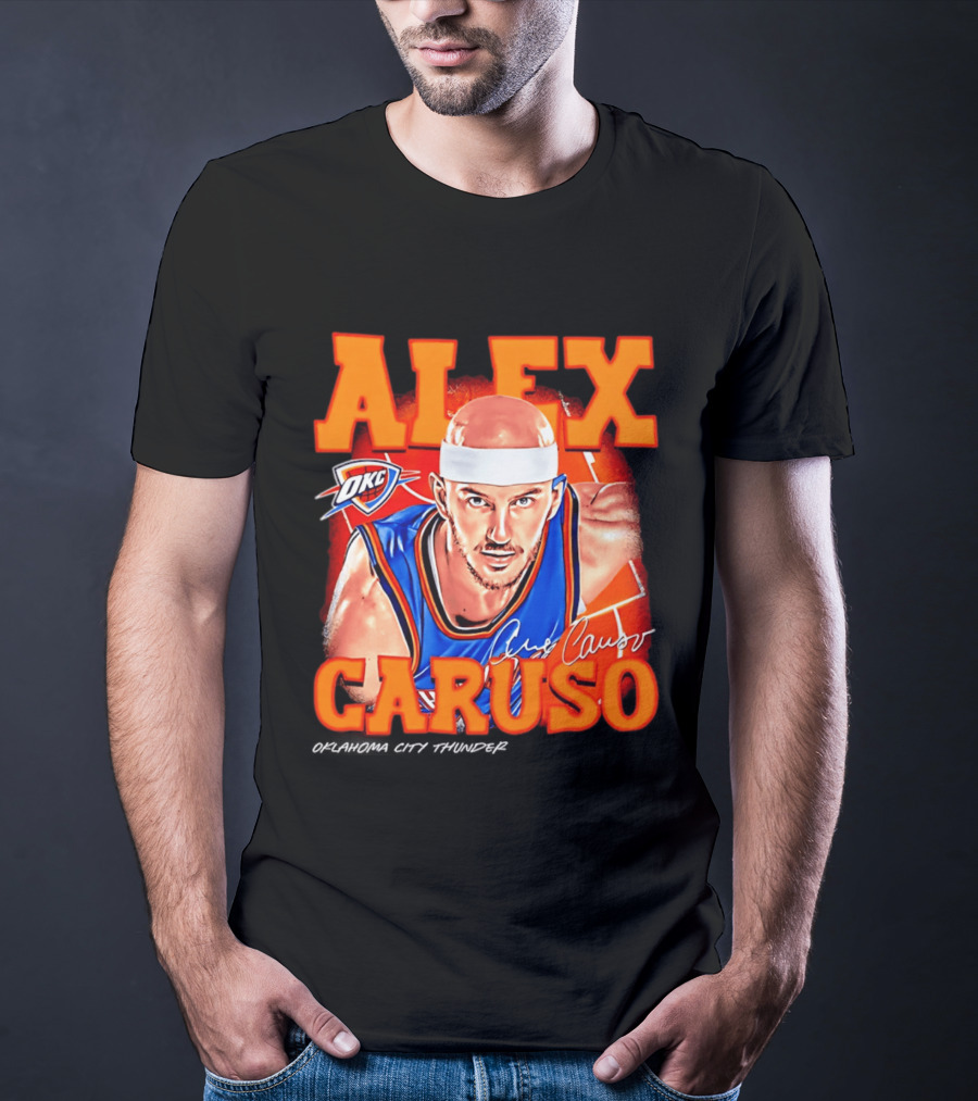 Alex Caruso Oklahoma City Thunder OKC Basketball Airbrush T-Shirt