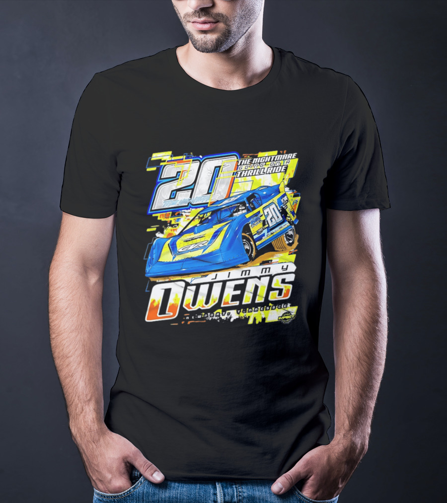 Jimmy Owens Racing 20 Nightmare Going On A Thrill Ride T-Shirt