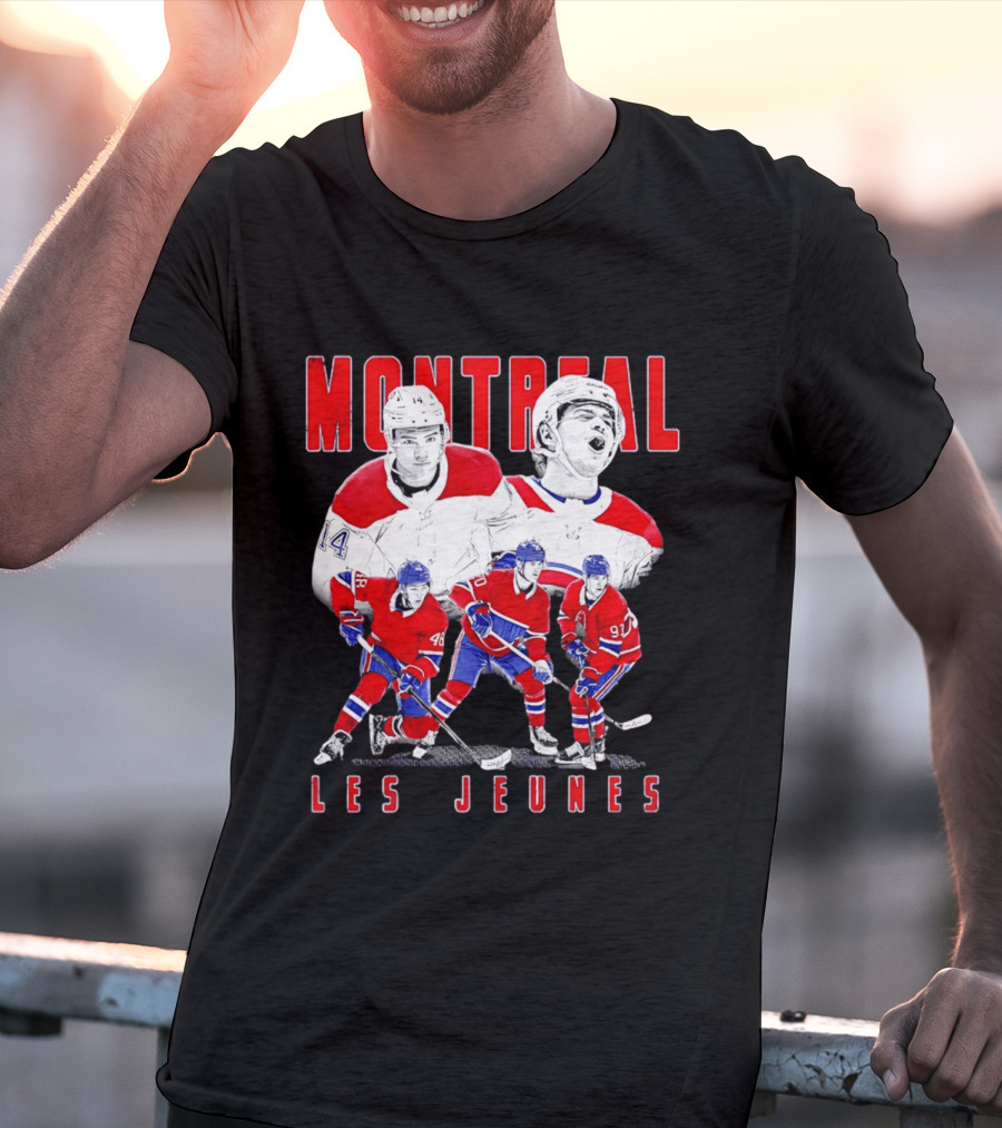 Montreal Les Jeunes Hockey Players Red Jerseys Ice Skating T-Shirt