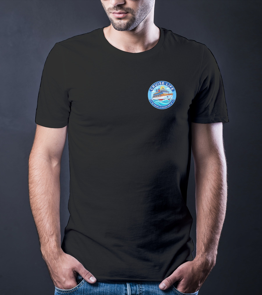 Cruise Life Travel Adventure Ocean Waves Ship T-Shirt