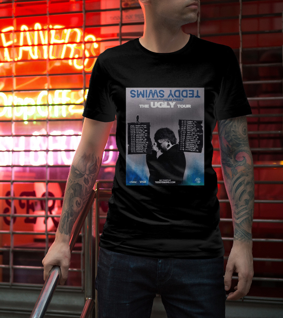 Teddy Swims The Ugly Tour 2026 Freak Freely Performance Schedule Tour Dates T-Shirt