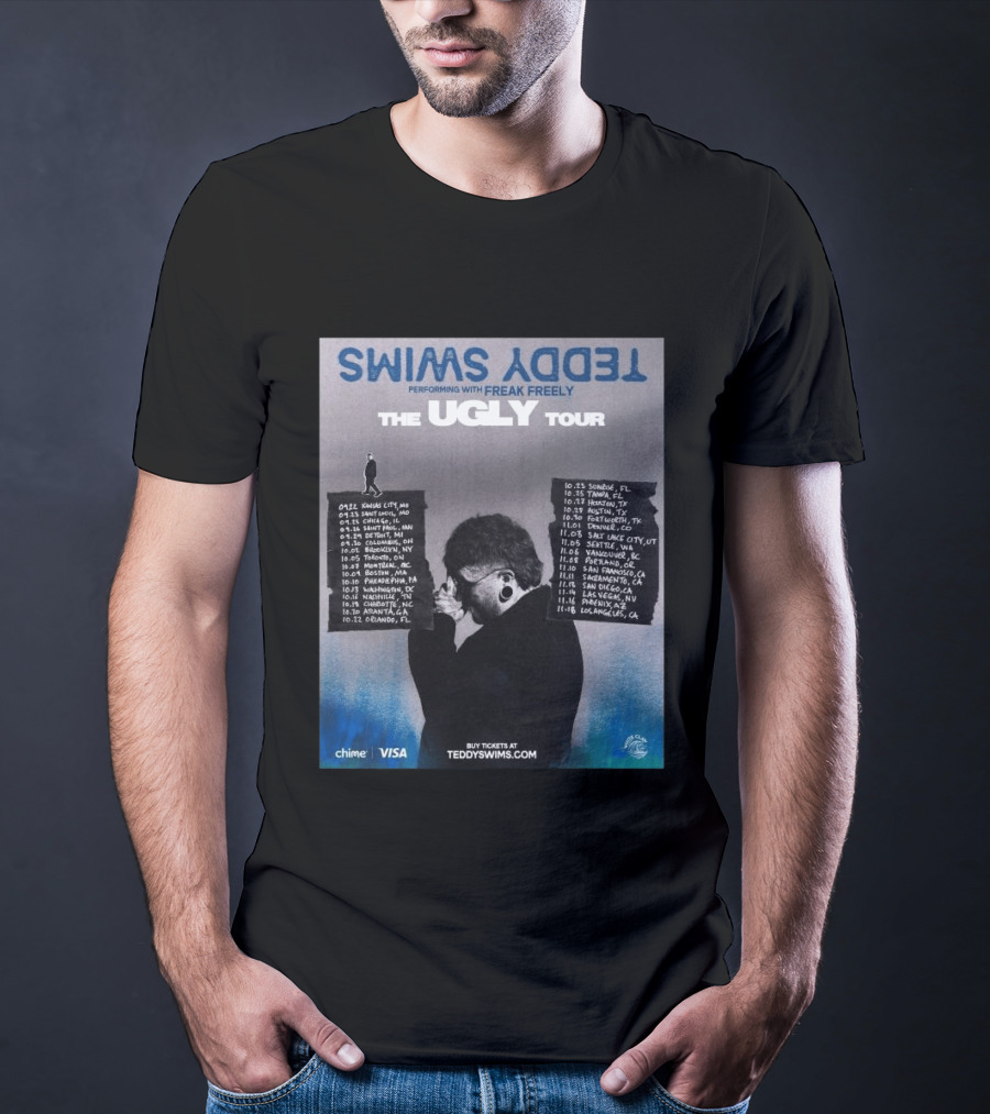 Teddy Swims The Ugly Tour 2026 Freak Freely Performance Schedule Tour Dates T-Shirt