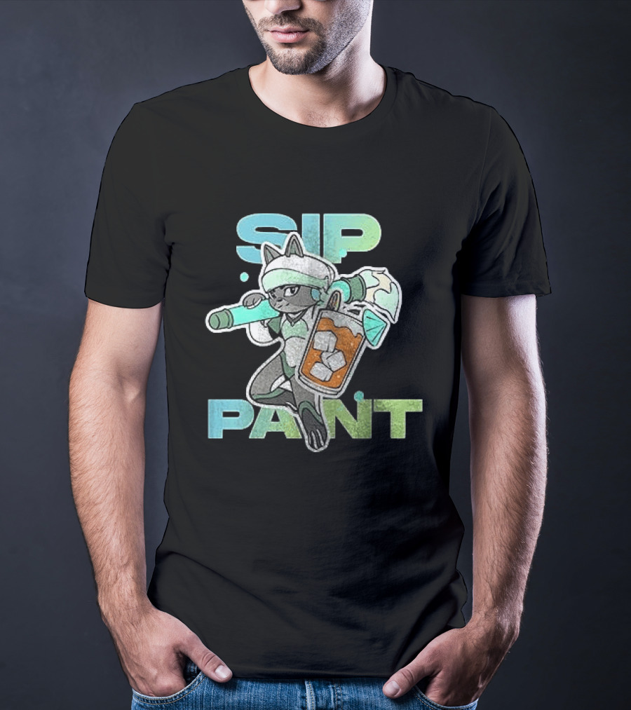 Sip Paint Ice Cool Character With Paint Roller T-Shirt