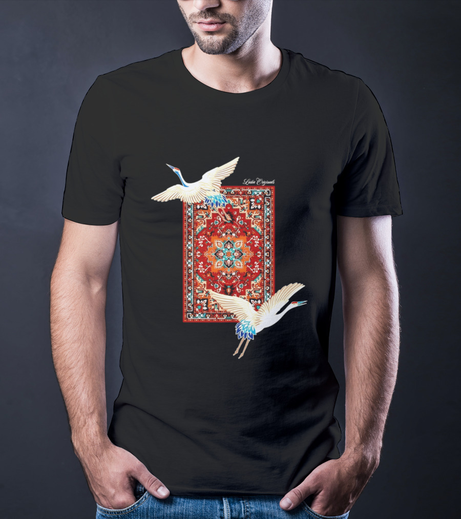 Fly Your Own Way Oriental Crane Carpet T-Shirt