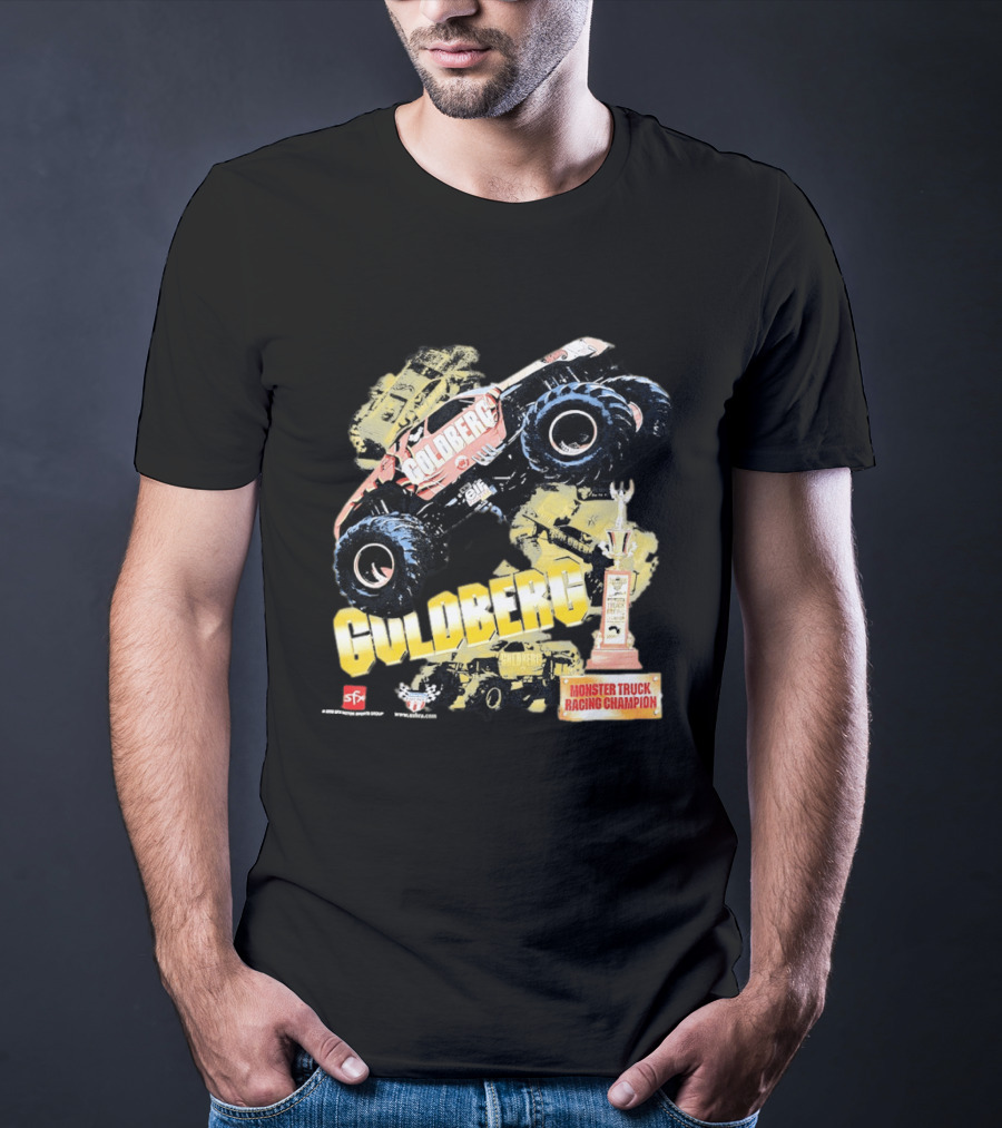 GOLDBERG Monster Truck Racing Champion Trophy SFX Block Party T-Shirt