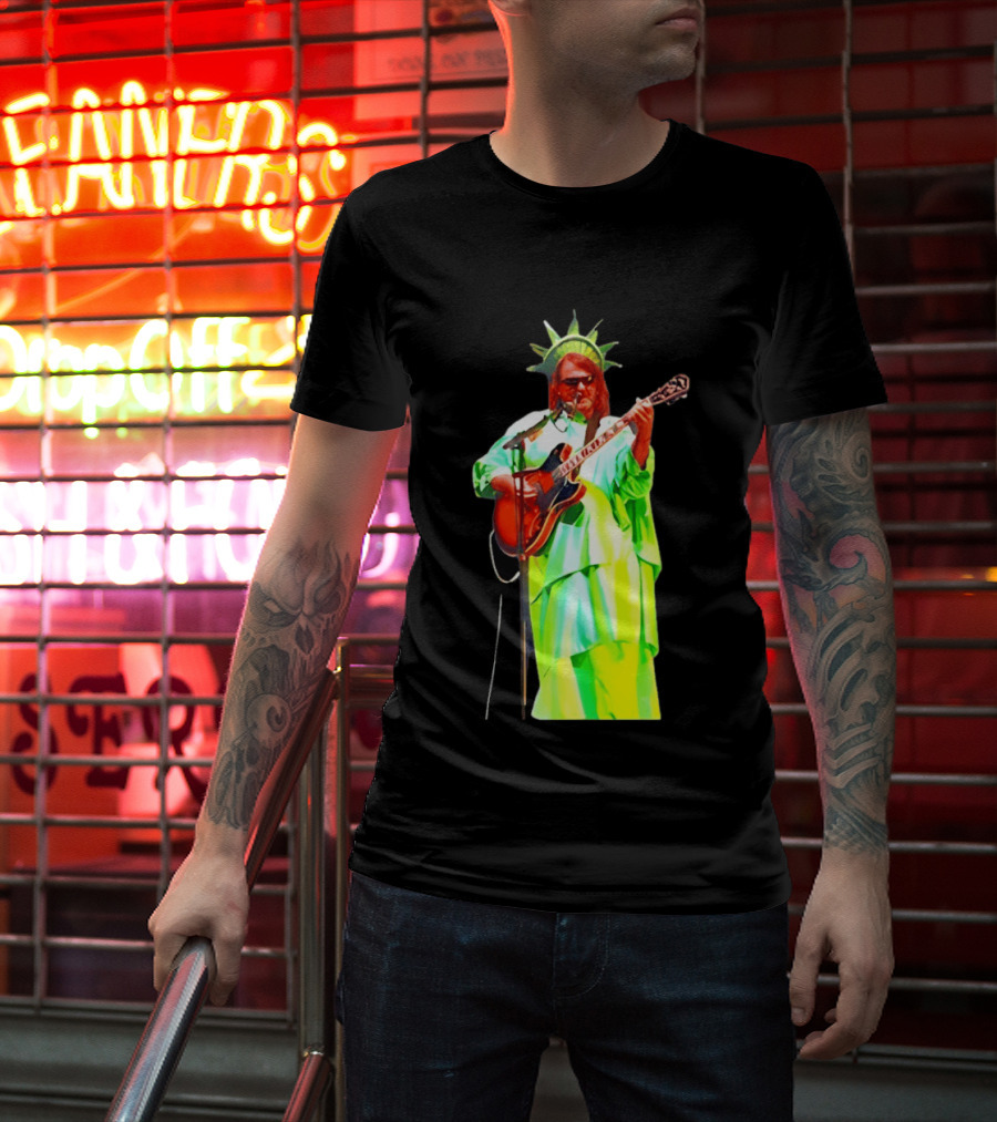 Randy Crabtree Widespread Panic Statue Of Liberty Guitarist T-Shirt