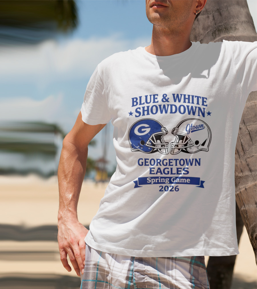 Blue And White Showdown Georgetown Eagles Spring Game 2026 T-Shirt