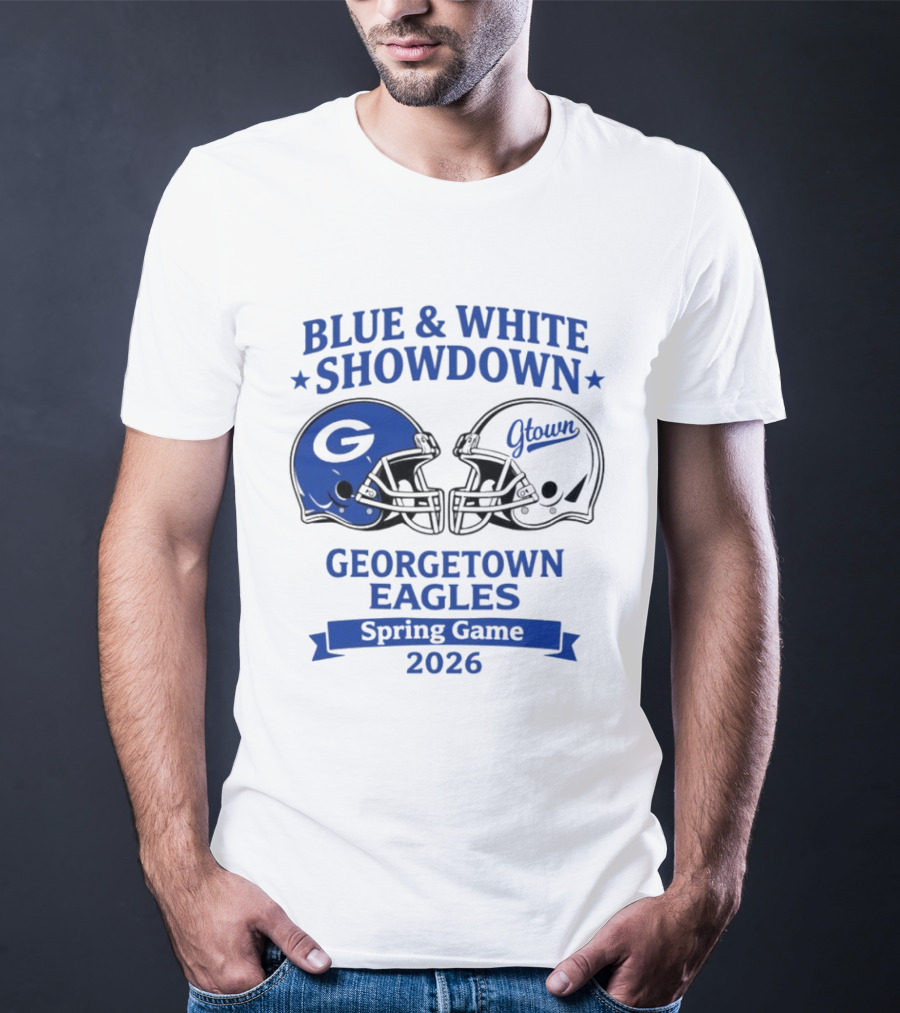 Blue And White Showdown Georgetown Eagles Spring Game 2026 T-Shirt