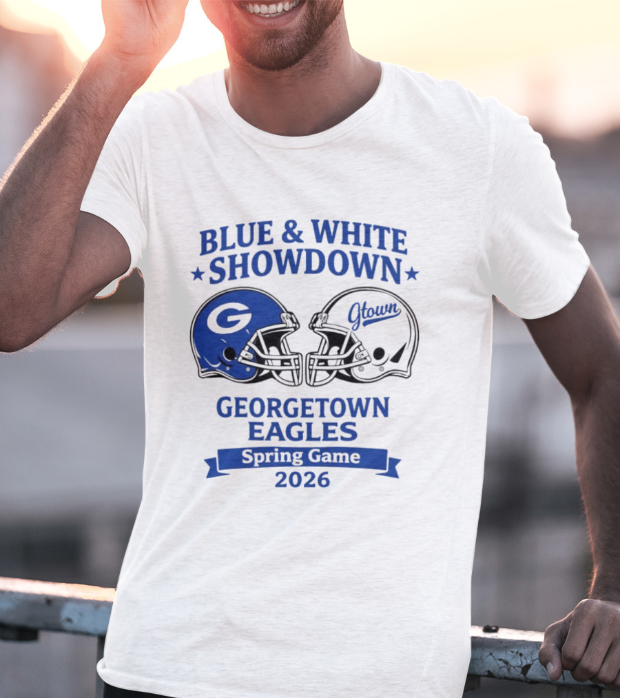 Blue And White Showdown Georgetown Eagles Spring Game 2026 T-Shirt