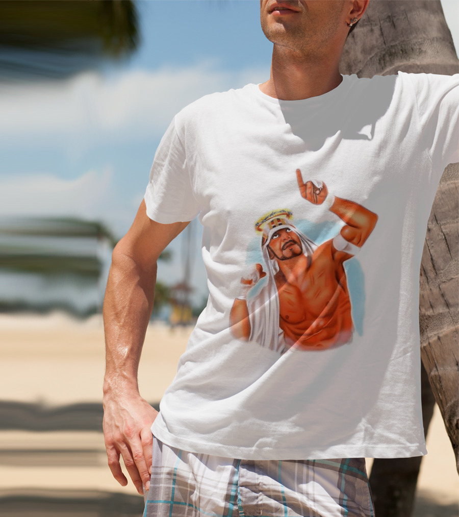 Sabu Airbrush Professional Wrestling Legend Iconic Pose T-Shirt