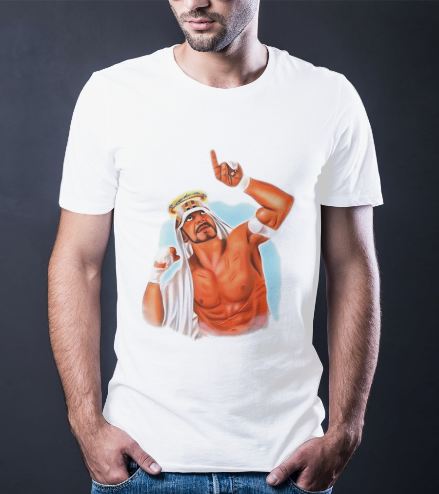 Sabu Airbrush Professional Wrestling Legend Iconic Pose T-Shirt