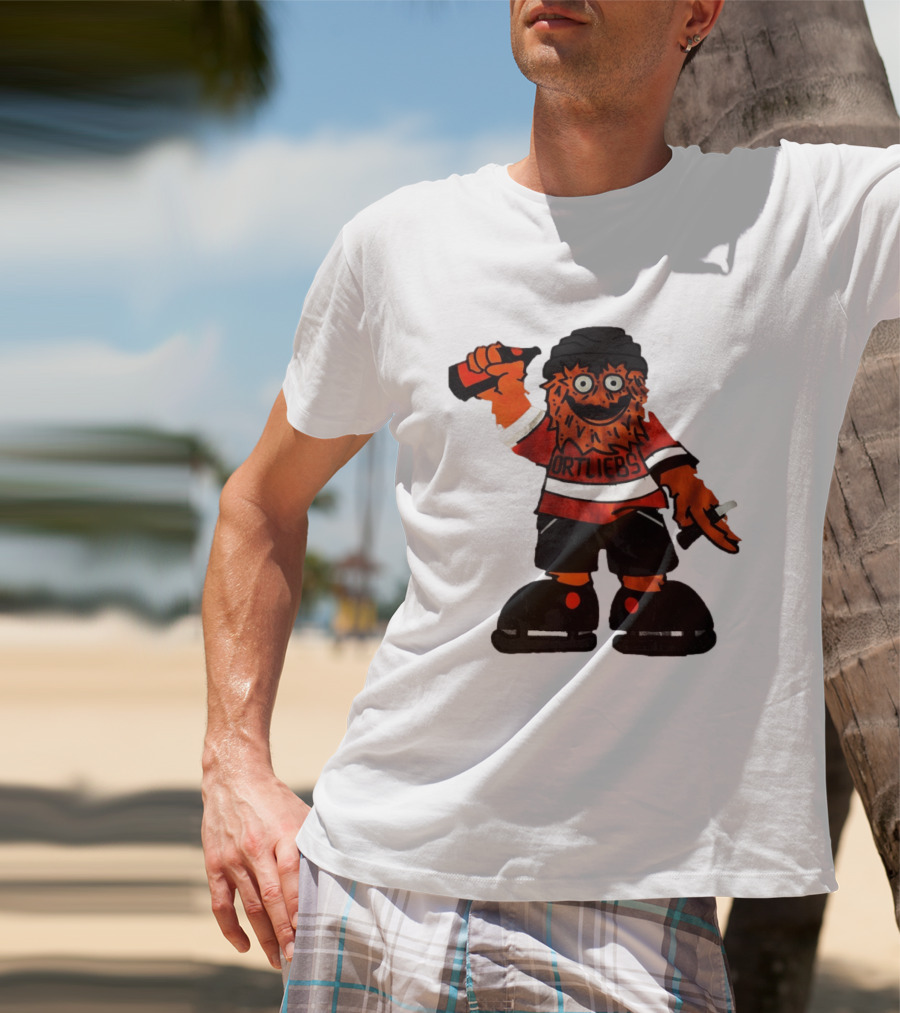 Gritty Philadelphia Flyers Hockey Club Ortliebs Mascot Pose T-Shirt