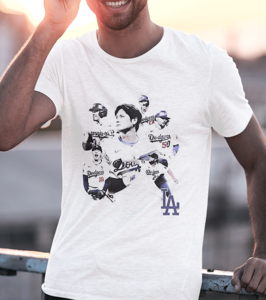 Los Angeles Dodgers Team Eight Rings Champions Players LA T-Shirt