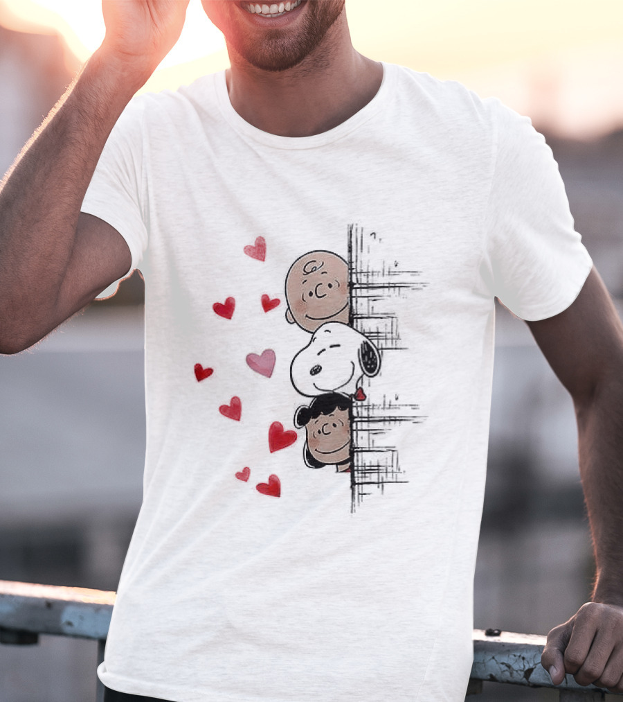 Snoopy Peanuts Friends Hearts Cuter Than Cupid Valentine's Day T-Shirt
