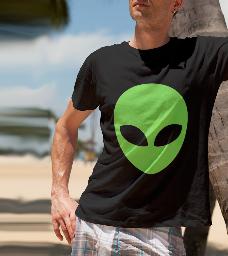 Alien Face 2026 Green Mask T-Shirt