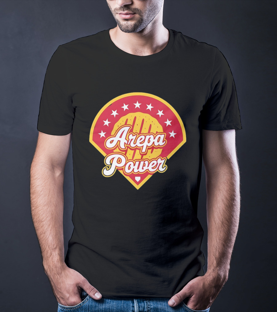 Arepa Power Honor Venezuelan MLB Players Red Baseball T-Shirt