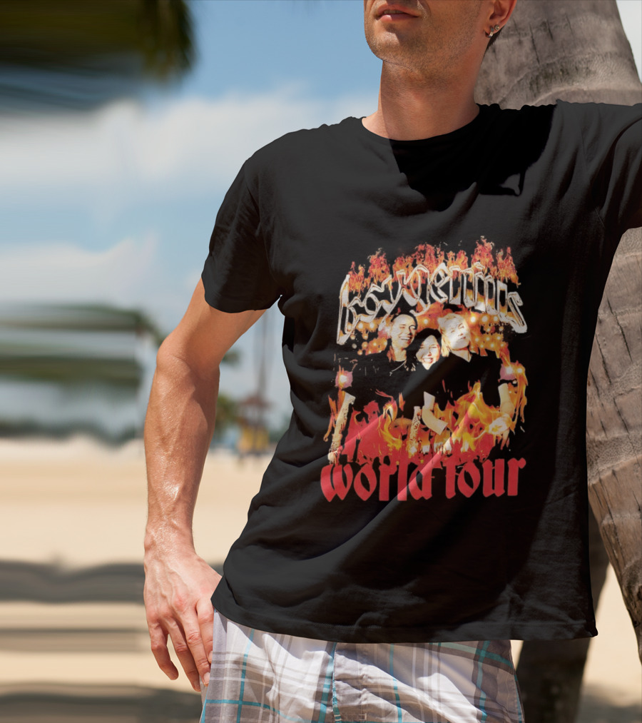 Boygenius World Tour Flaming Portraits T-Shirt
