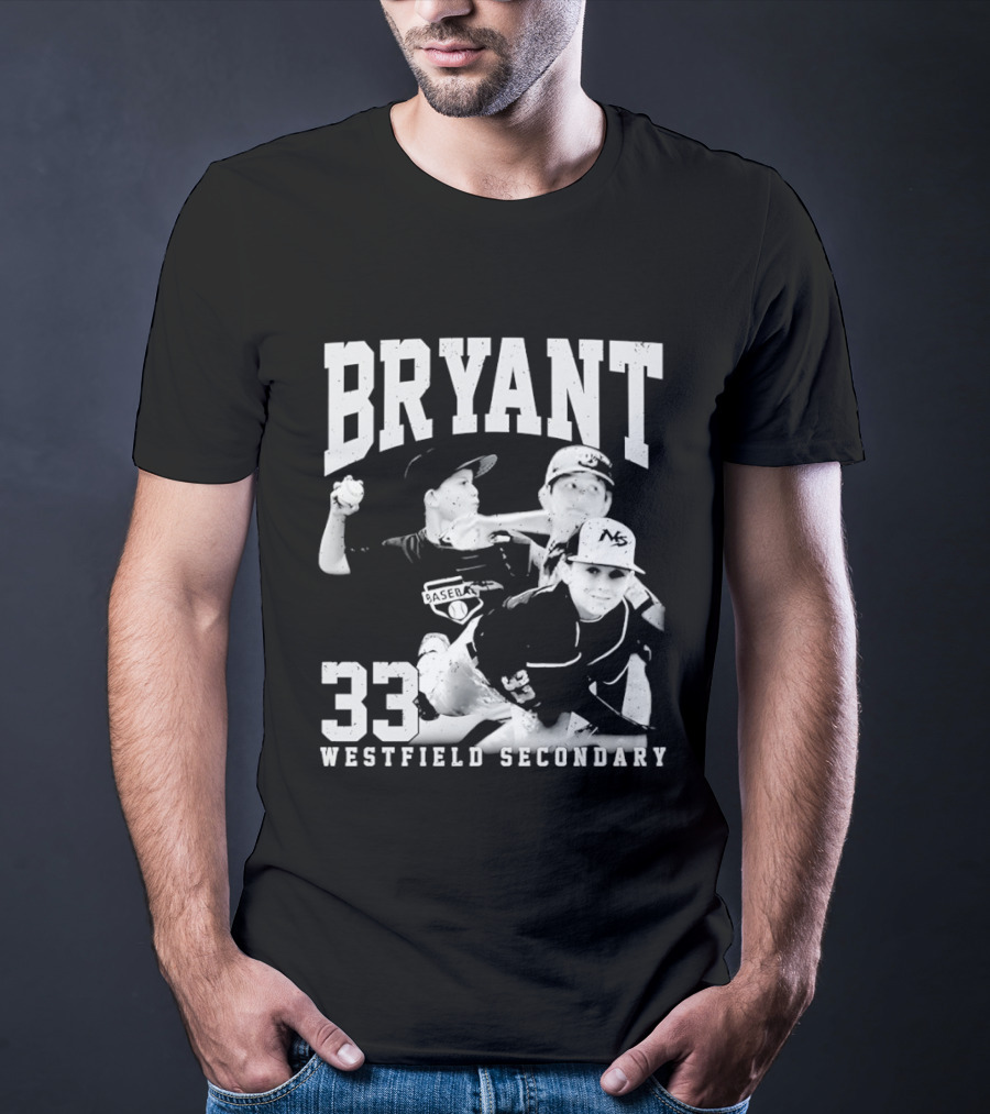 Bryant 33 Westfield Secondary Baseball Player T-Shirt