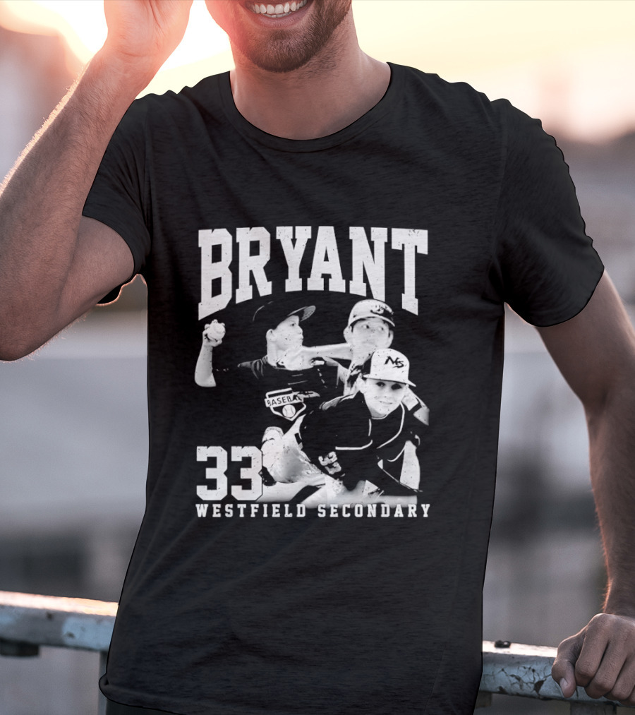 Bryant 33 Westfield Secondary Baseball Player T-Shirt