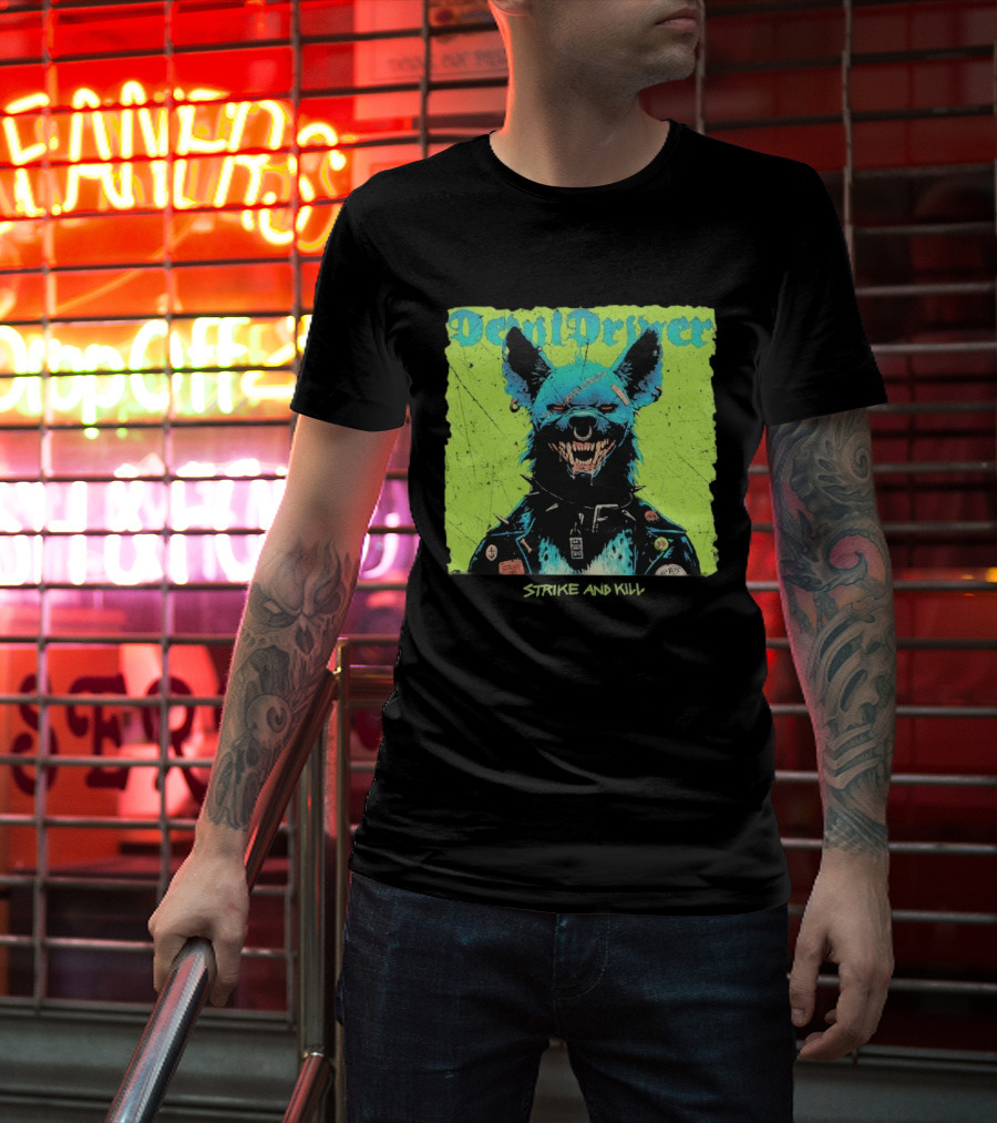 DevilDriver 2026 Strike And Kill Blue Canine With Punk Jacket T-Shirt