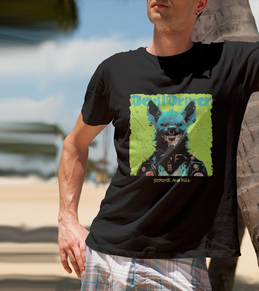 DevilDriver 2026 Strike And Kill Blue Canine With Punk Jacket T-Shirt
