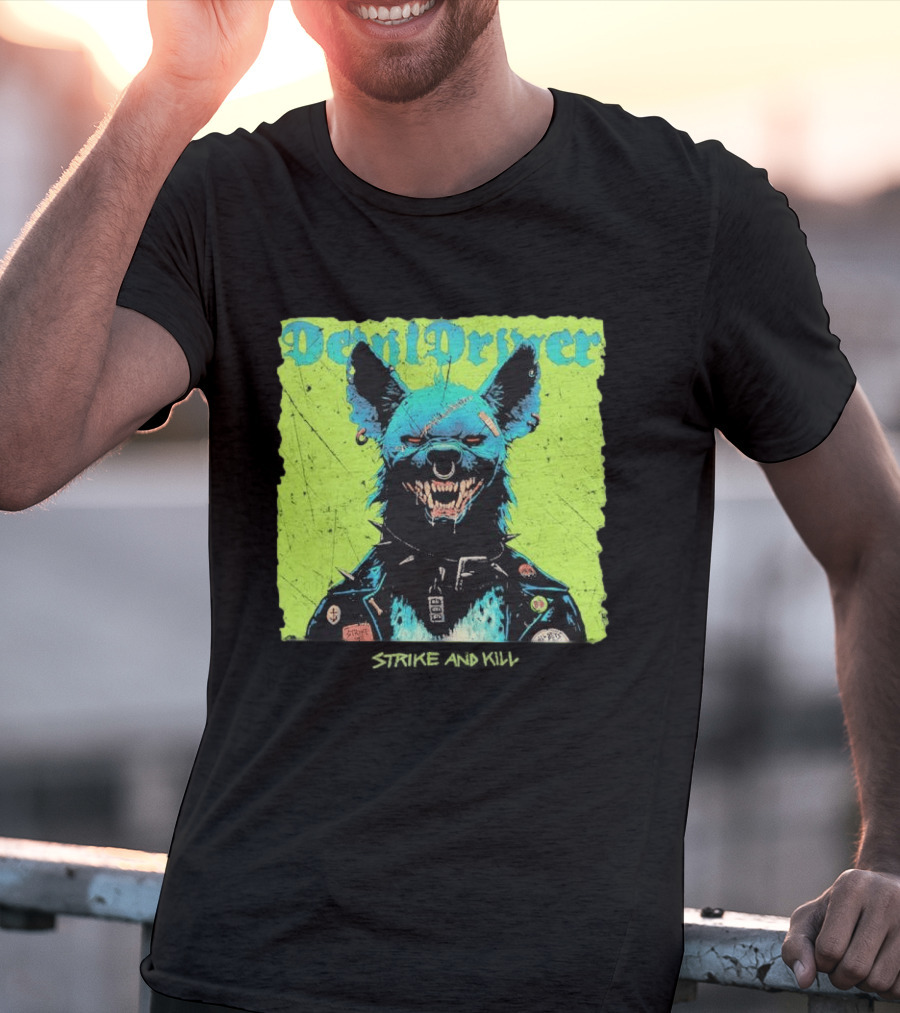 DevilDriver 2026 Strike And Kill Blue Canine With Punk Jacket T-Shirt