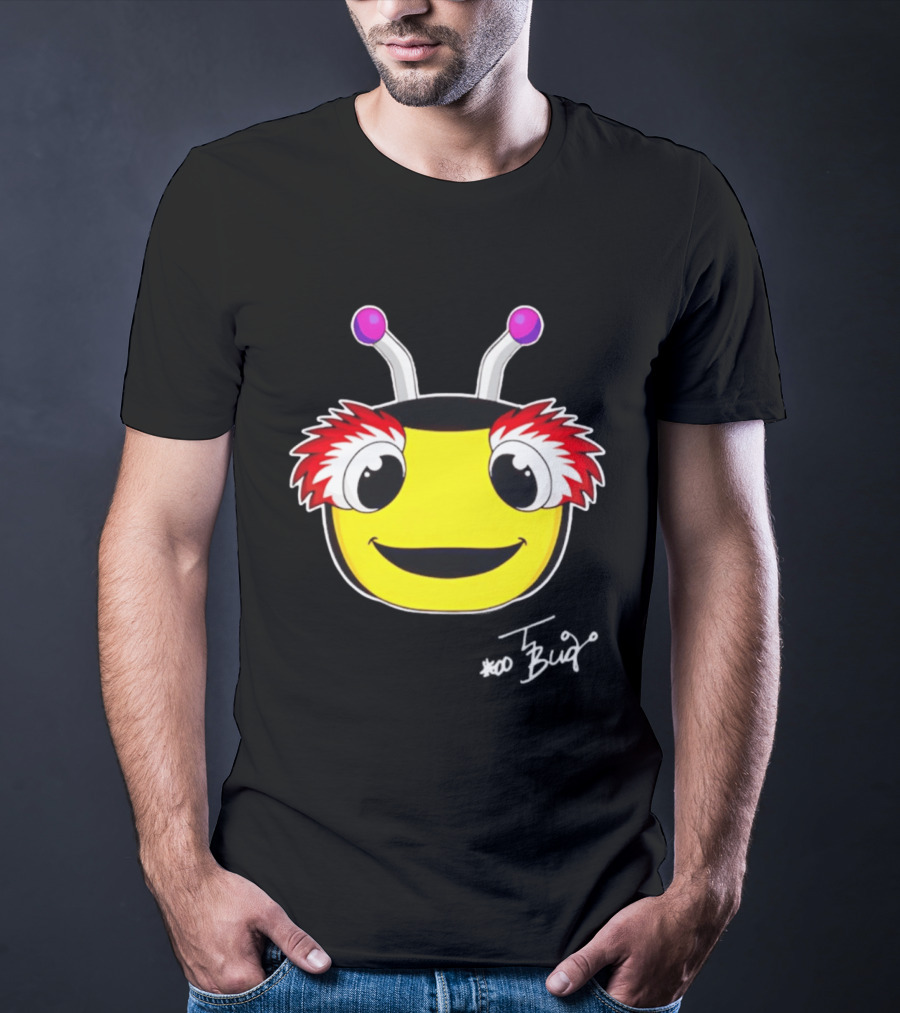 Tampa Bay Lightning Thunderbug Mascot Yellow Face Cartoon T-Shirt
