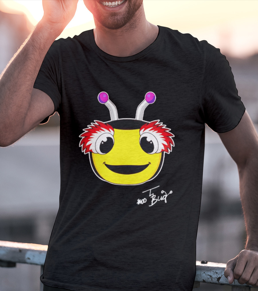 Tampa Bay Lightning Thunderbug Mascot Yellow Face Cartoon T-Shirt