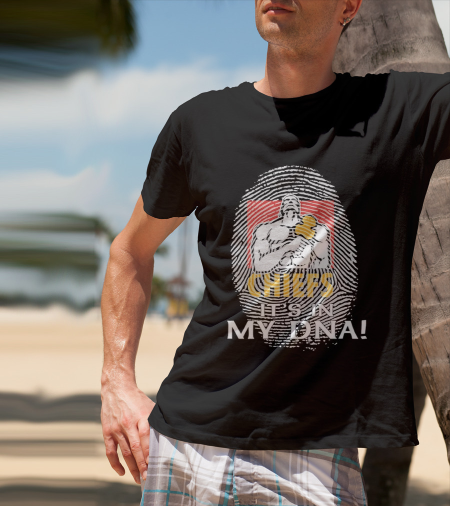 Gallagher Chiefs Football It's In My DNA Fingerprint 2026 T-Shirt