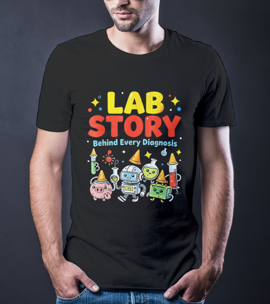 Lab Story Behind Every Diagnosis Week 2026 Medical Laboratory Technician Team T-Shirt