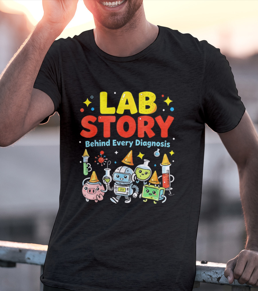 Lab Story Behind Every Diagnosis Week 2026 Medical Laboratory Technician Team T-Shirt
