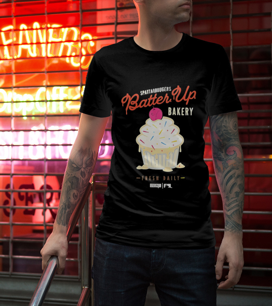 Batter Up Bakery Fresh Daily Cupcake Baseball T-Shirt