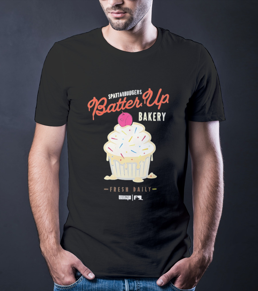 Batter Up Bakery Fresh Daily Cupcake Baseball T-Shirt