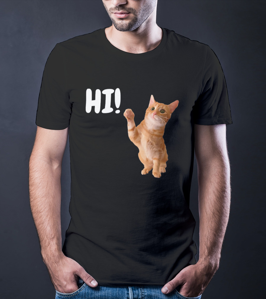 Cat Dandy Hi Paw Wave T-Shirt
